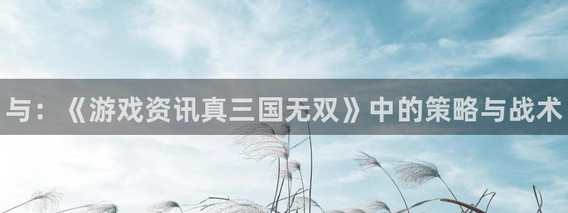 蓝冠娱乐注册网站：与：《游戏资讯真三国无双》中的策略与战术