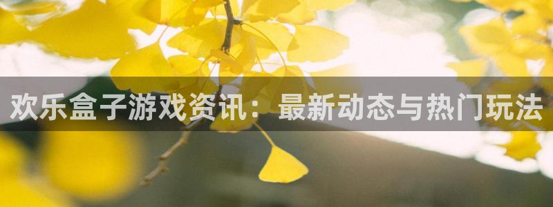 蓝冠娱乐：欢乐盒子游戏资讯：最新动态与热门玩法